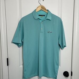 Greg Norman Collection Men’s Play Dri Golf Polo Shirt Teal M